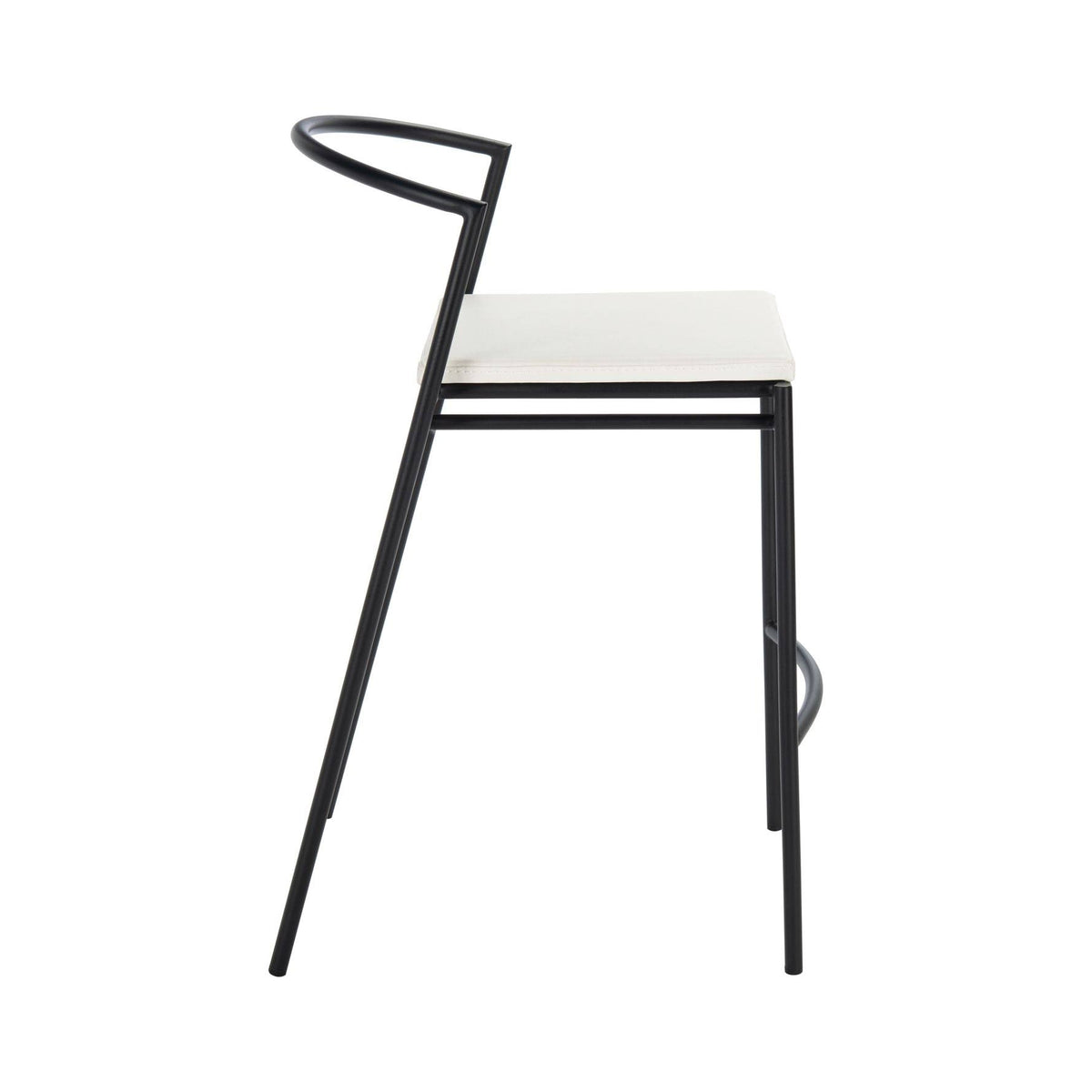 26-inch Counter Stool White/Black V31808