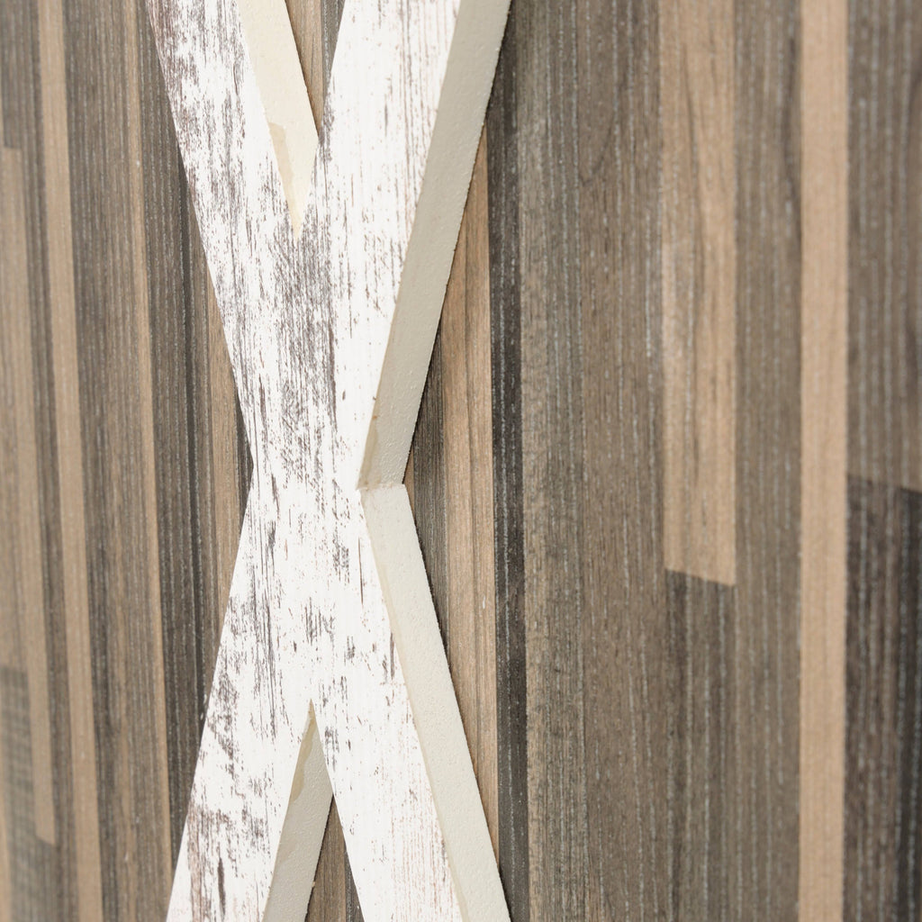 Two Door Cabinet with Rustic Barn Style Doors N592