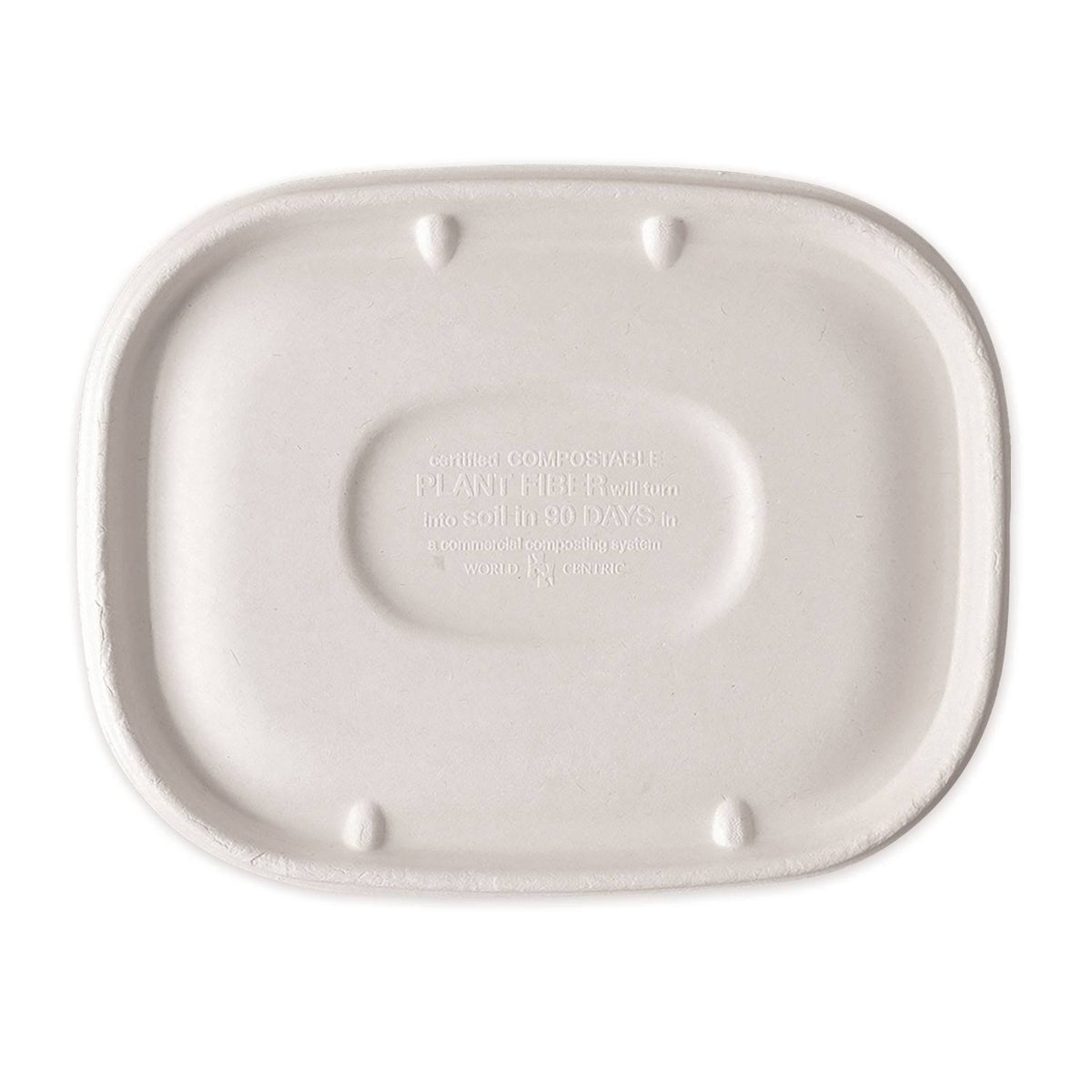 Natural 8.9 x 6.9 x 0.4 Fiber Lids L40558