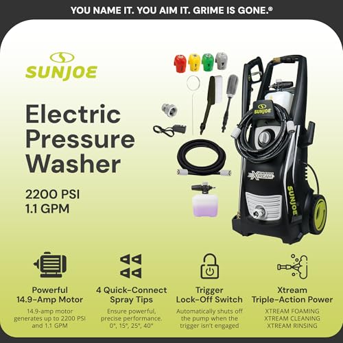 Electric Pressure Power Washer, 2030 PSI, 1.2 GPM, Dual Soap Tanks V780