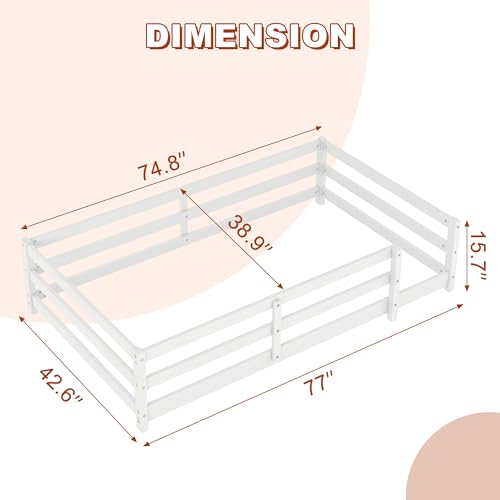 Twin Over Twin Solid Wood Bunk Bed with Trundle and Storage Stairway K650