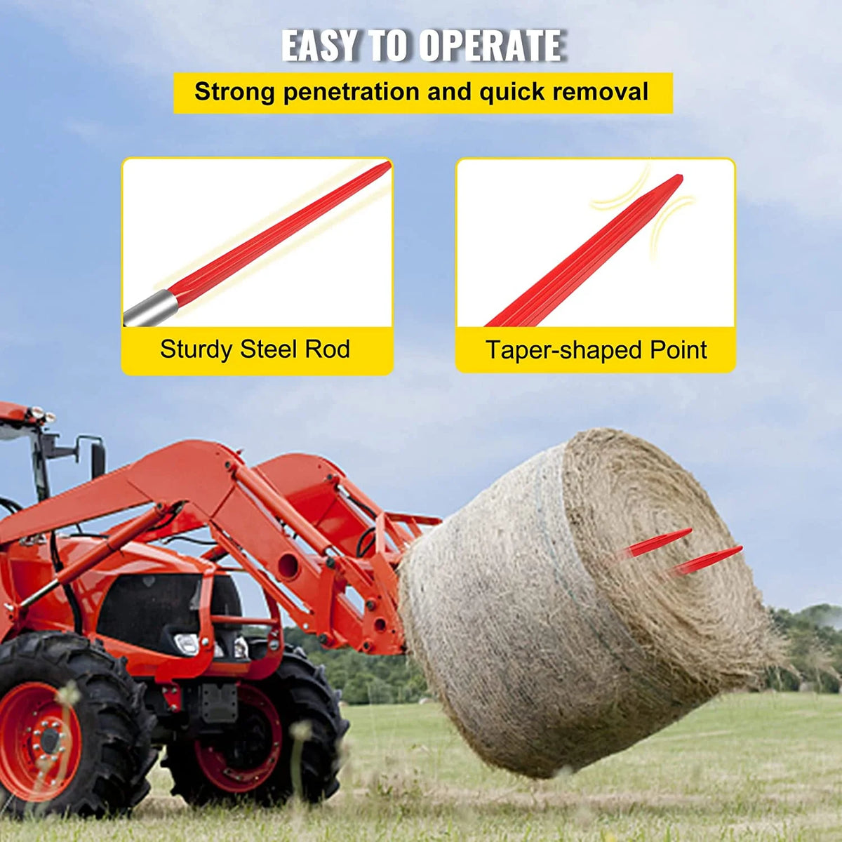 32" 1350lb Capacity Square Hay Bale Spear G28971