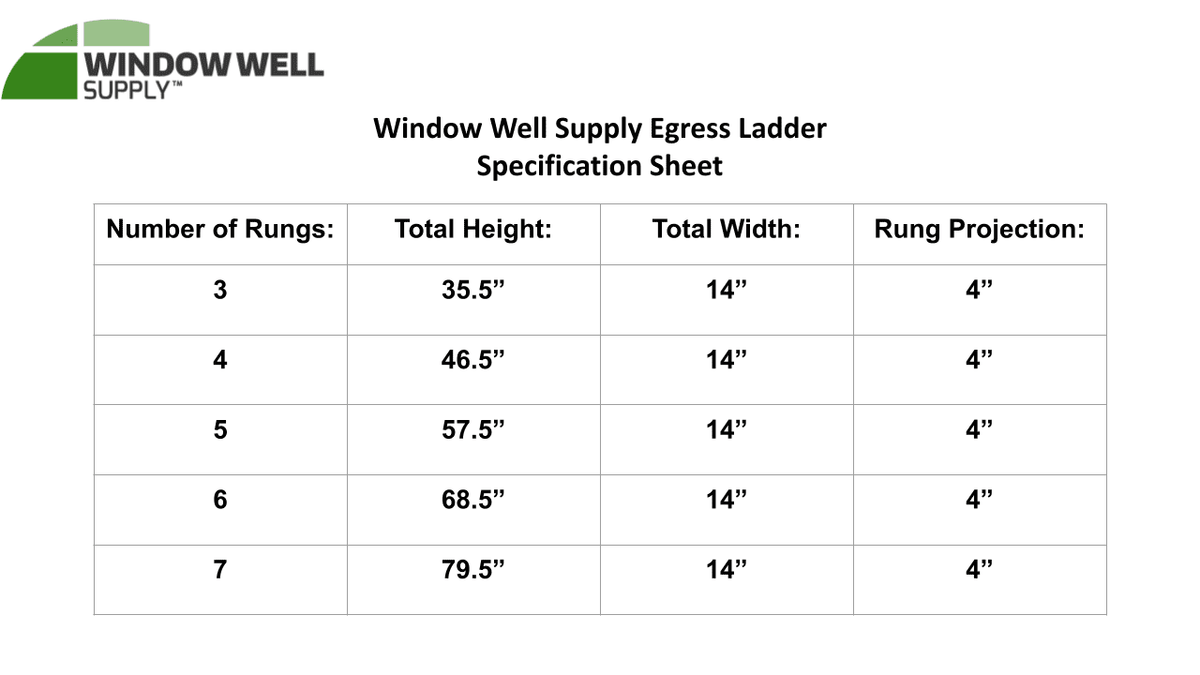 5-Rung Grey Egress Ladder L379