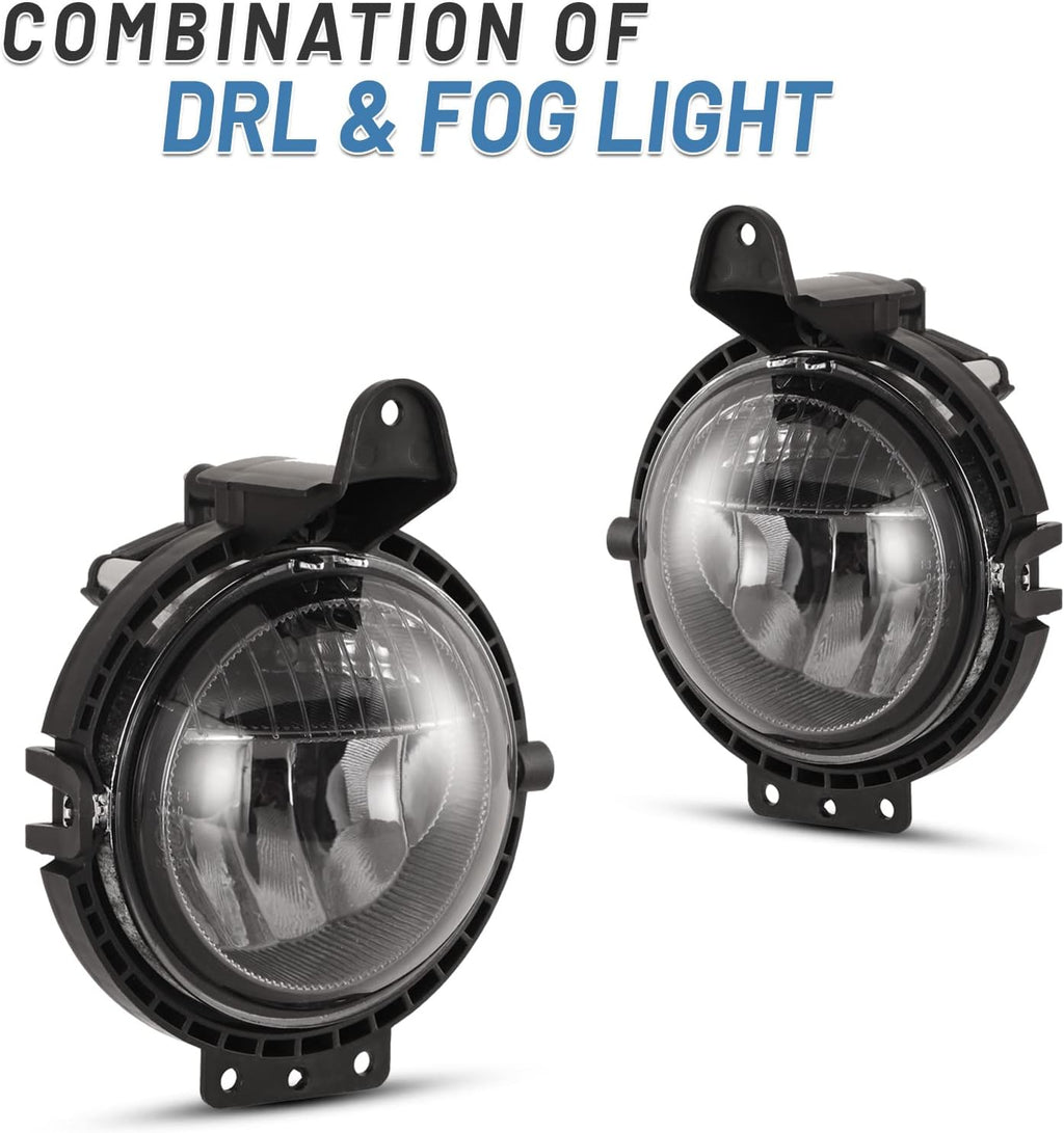 Front Bumper Fog Light Assembly with Clear Lens 2PCS L80252