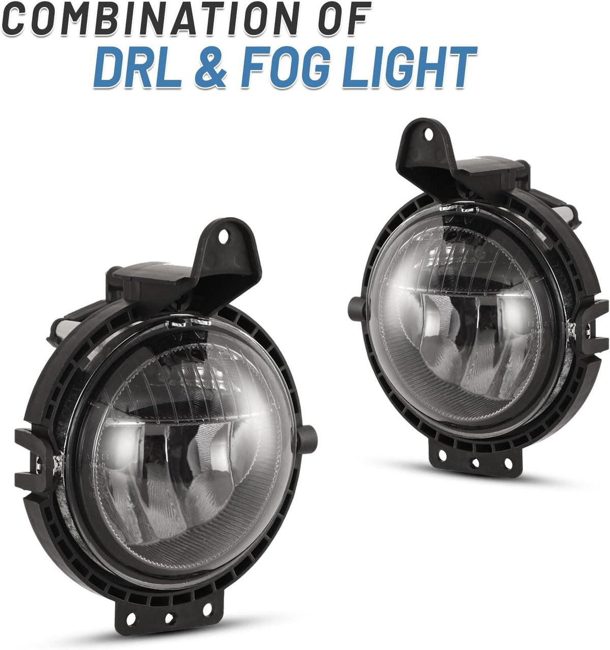 Front Bumper Fog Light Assembly with Clear Lens 2PCS L80252