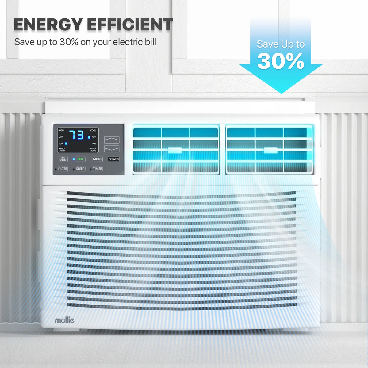 5,000 BTU Mechanical Window Air Conditioner with Multi-Speed Fan, White X642