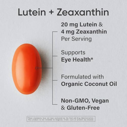 Lutein and Zeaxanthin Capsules - 120 Veggie Softgels X805421