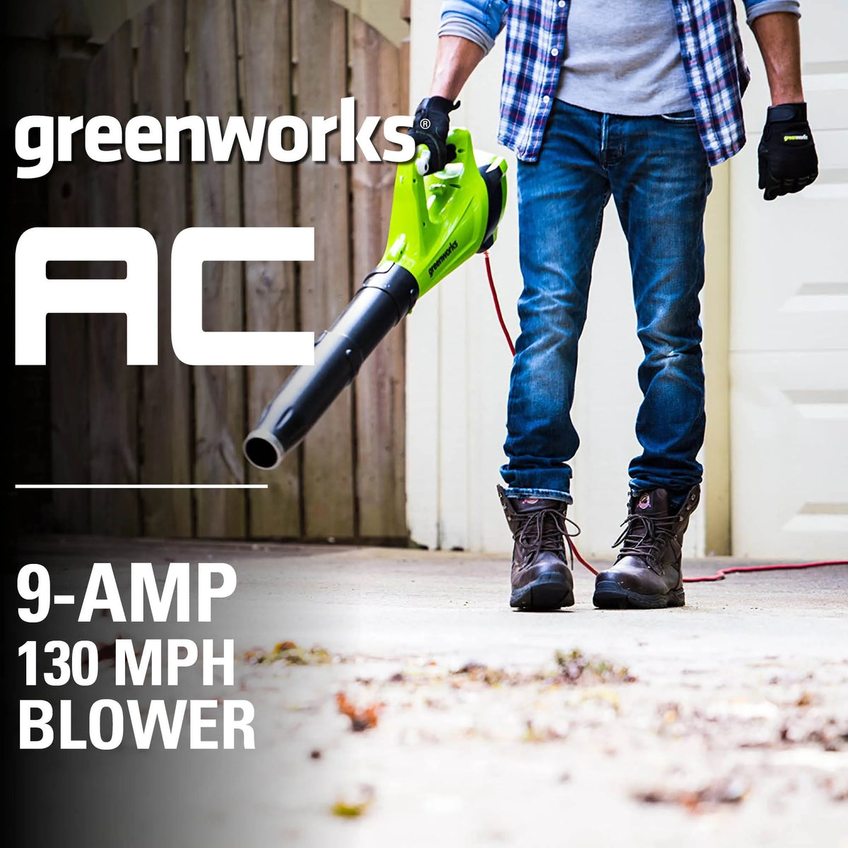 9 Amp 530 CFM Corded Electric Axial Leaf Blower Z248