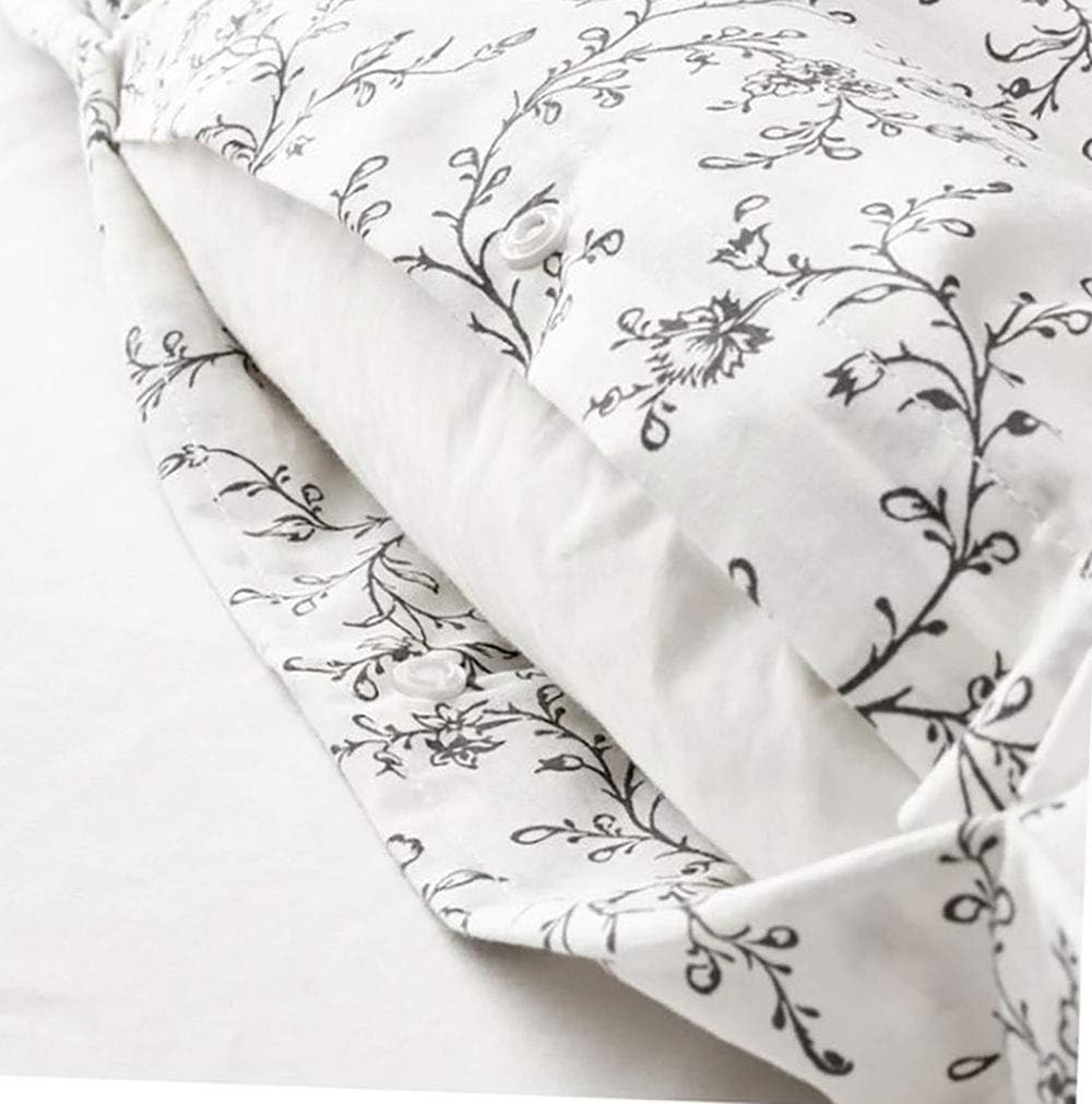 White Dark Gray Full/Queen Duvet Cover and Pillowcase(s) A384