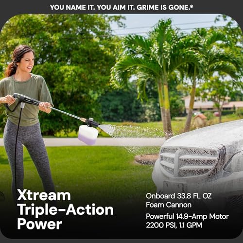 Electric Pressure Power Washer, 2030 PSI, 1.2 GPM, Dual Soap Tanks V780