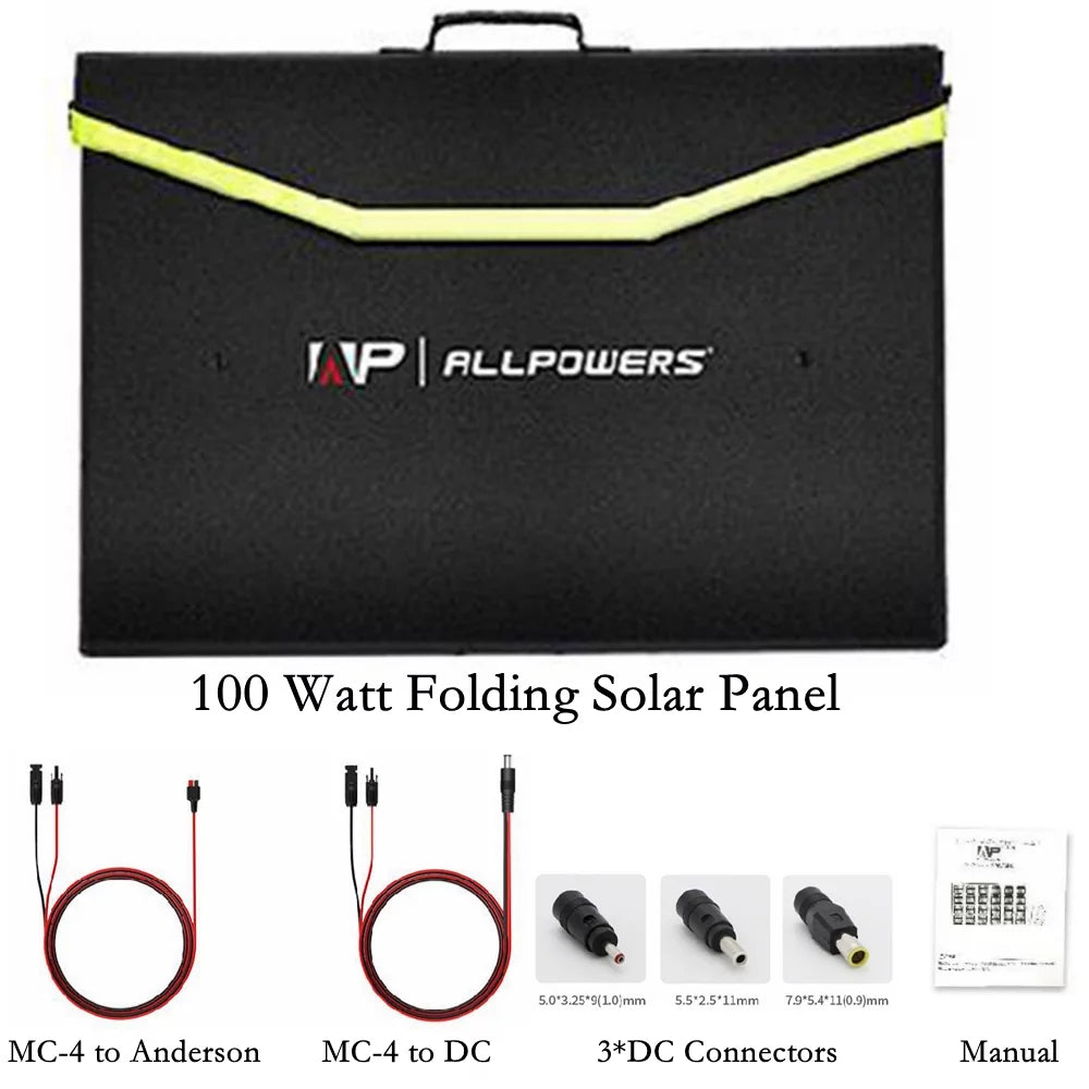 2000 Watt 1500Wh Portable Solar Generator Kit with 4 Pack 100W Foldable Solar Panel L8919