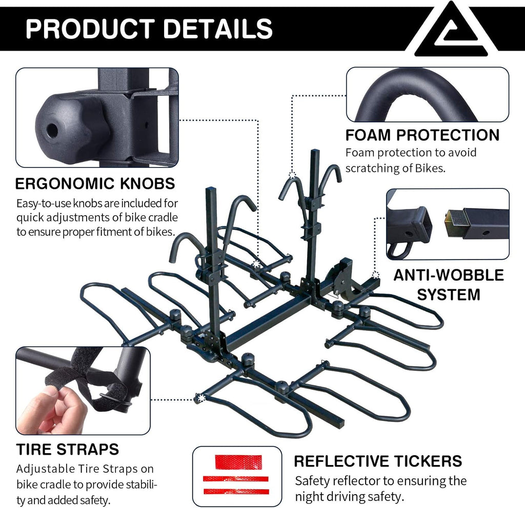 2-Bike Hitch Mount Bike Rack X326413
