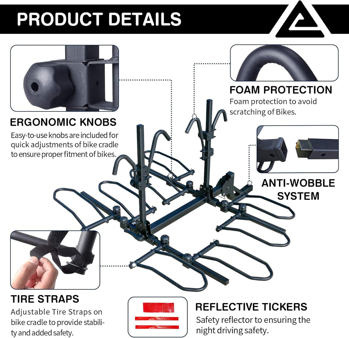 2-Bike Hitch Mount Bike Rack X326413