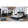 Black Wood Queen Panel Bed P51576