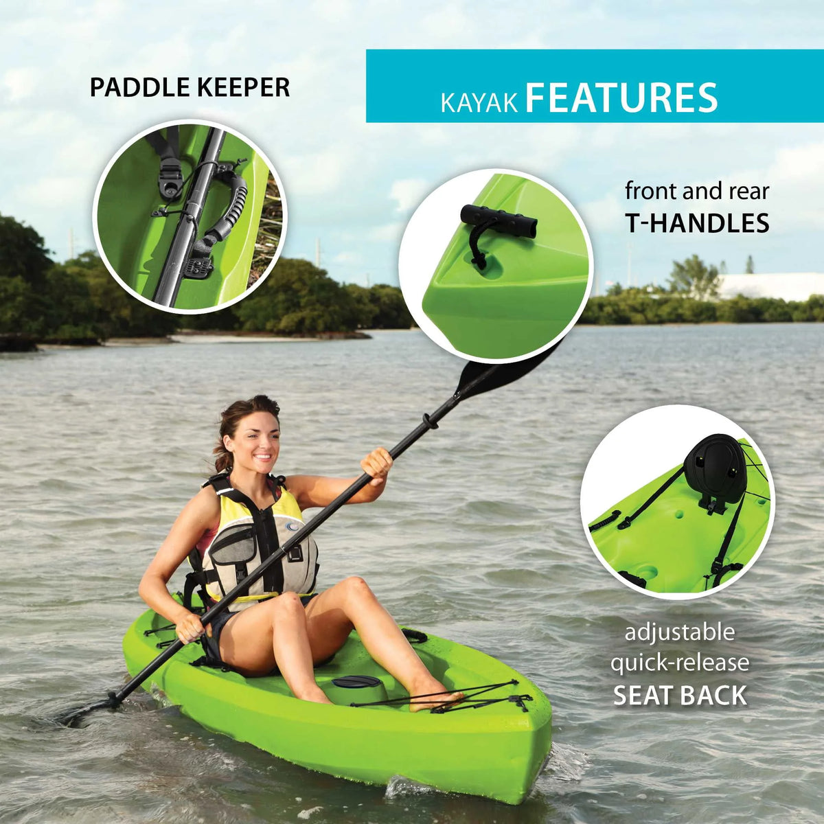 10 ft Sit-on-Top Kayak Lime Green C6652
