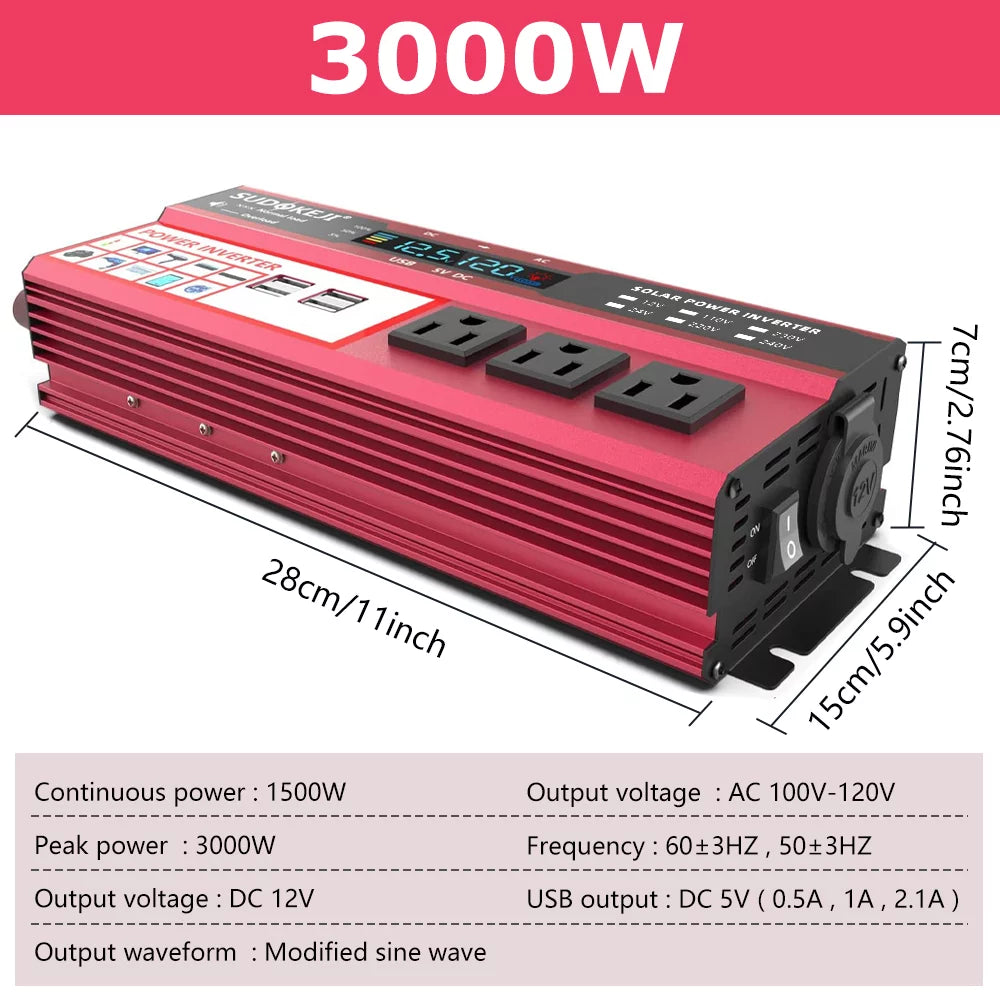 3000W Modified Sine Wave Car Power Inverter U109599