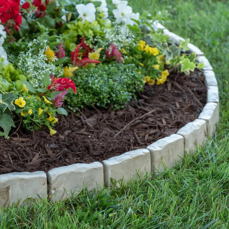 Brown Faux Stone Landscape Edging Kit I507933