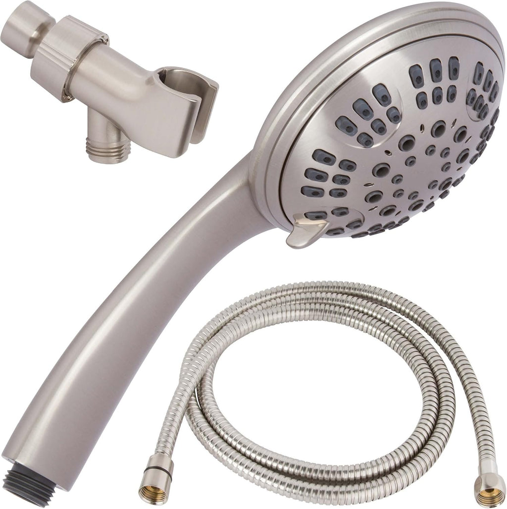 Brushed Nickel Handheld Shower Head Kit, 6 Function, 1.8 GPM, Pack of 2 R274014