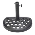 Cast Iron Half Umbrella Base 17.7 inch Diameter Black B962083