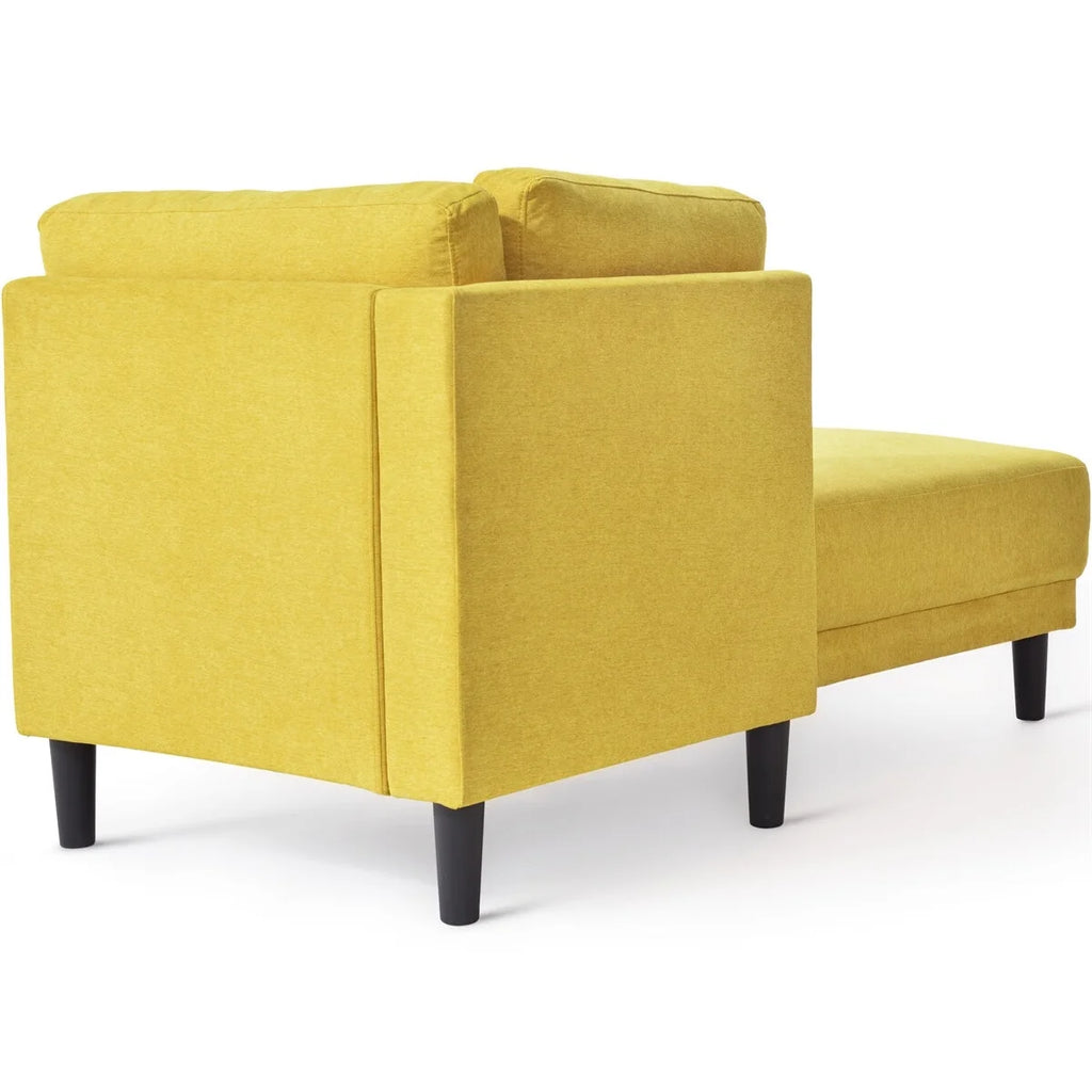 65" Mid-Century Modern Fabric Corner Lounge Chair T316