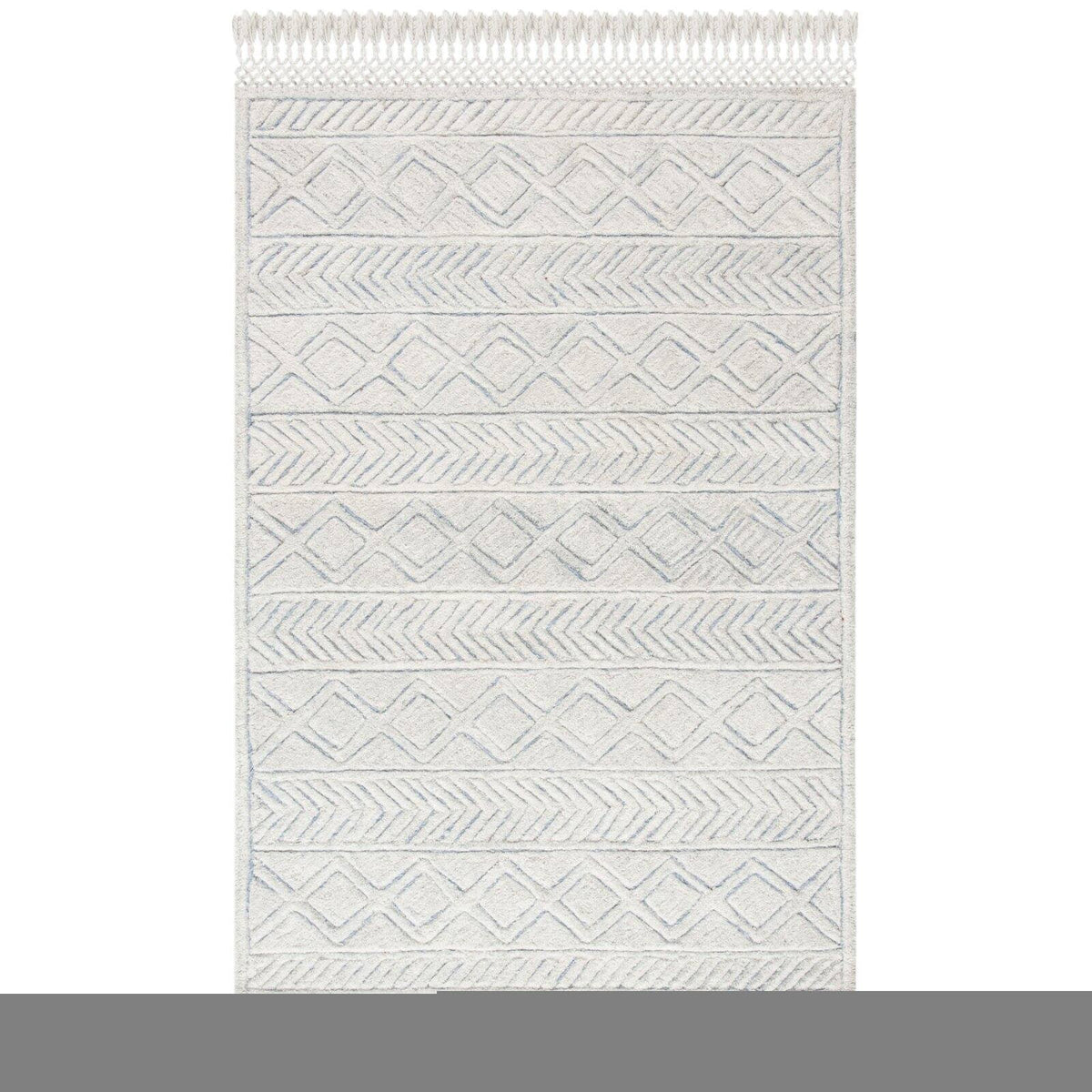 Ivory and Blue Runner F2199