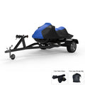 Blue Black All Weather Jet Ski Cover with Trailer Straps and Storage Bag M8631