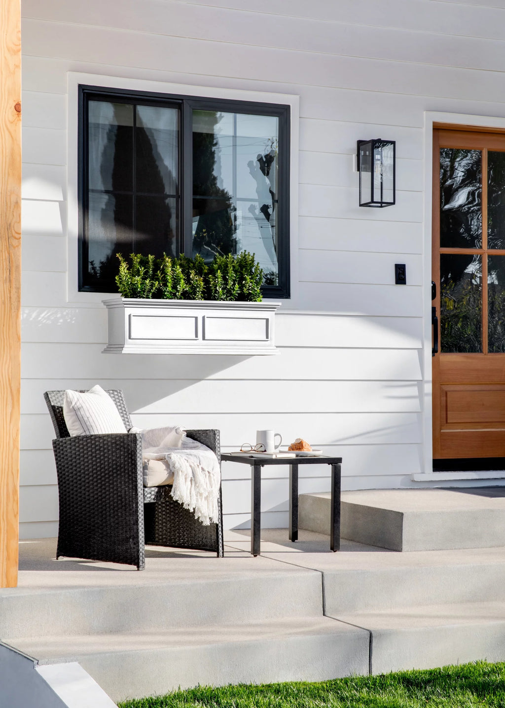 White 36" Railing Window Box Planter R973