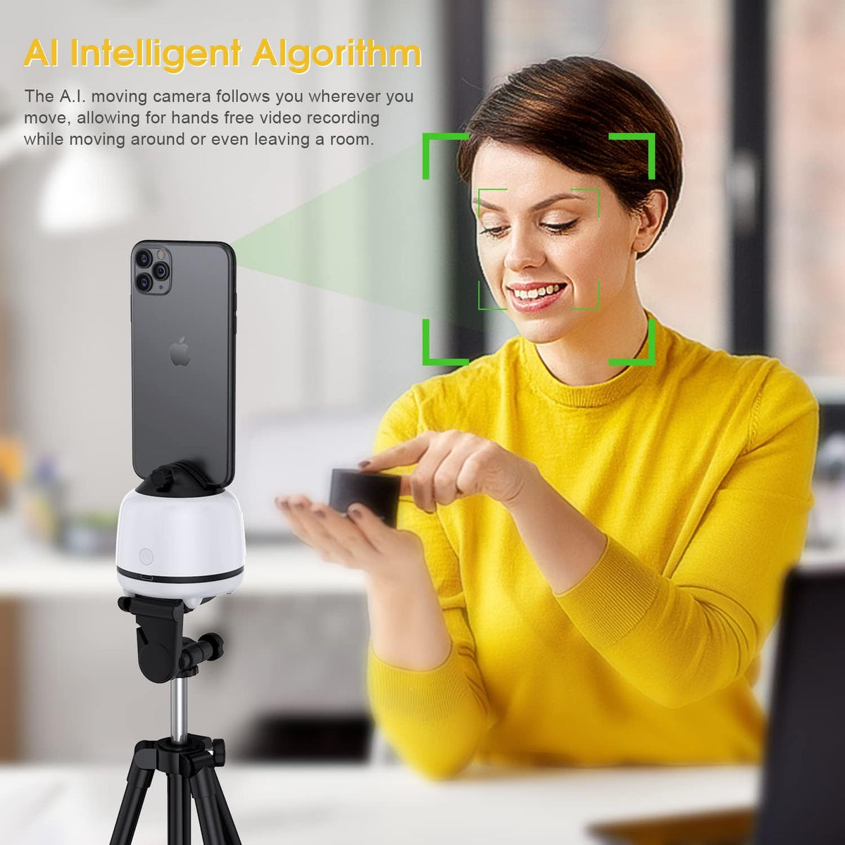 White 360° Rotation Motion Sensor Phone Holder, Pack of 2 T103891