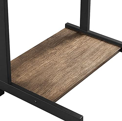 Rolling Computer Desk with Wheels Taupe Wood W603636