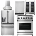 30 Propane Gas Range, Range Hood, Refrigerator, Dishwasher, Wine Cooler D3689