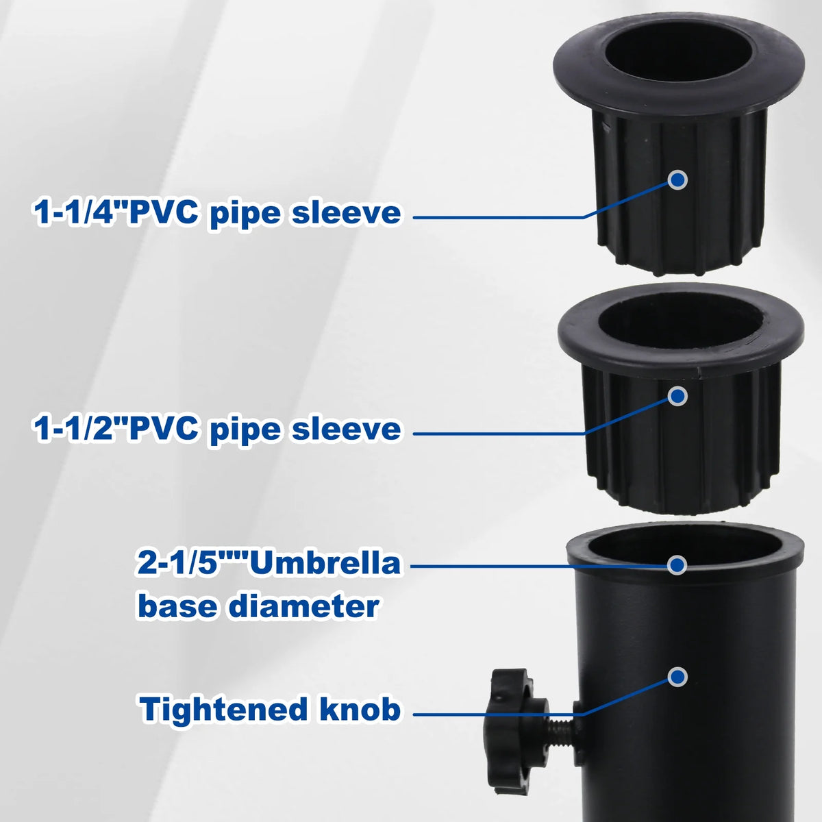 Black Granite Umbrella Tube Holder Q63443