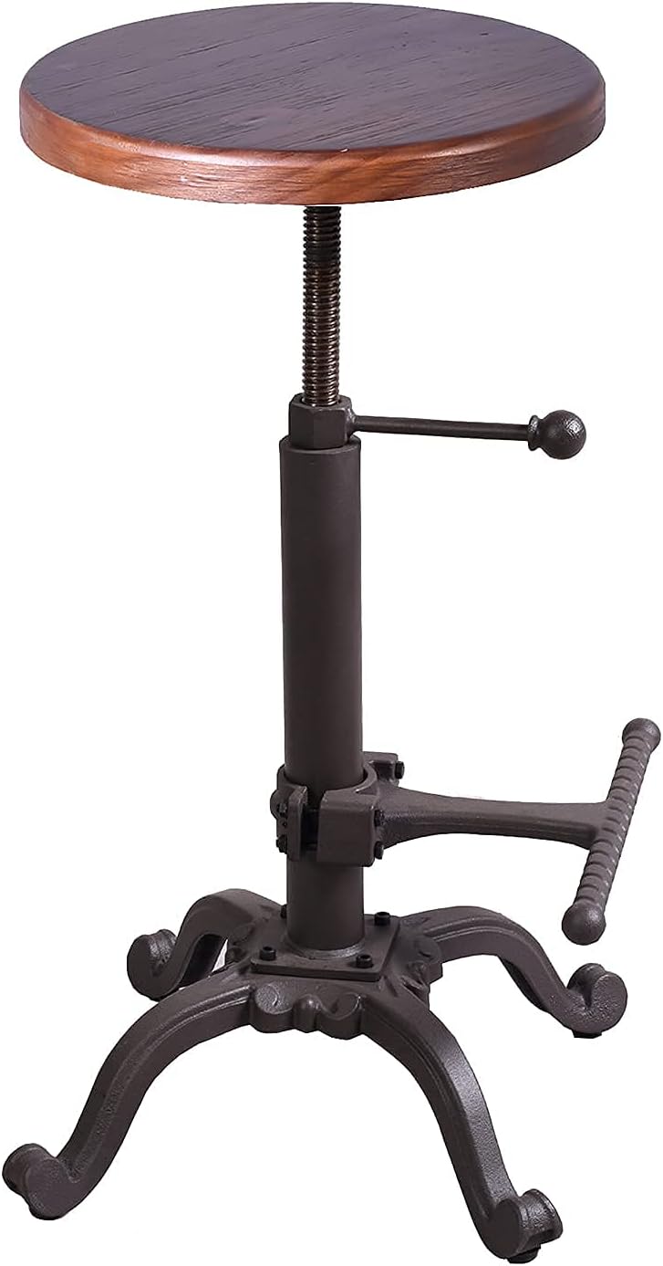 Rustic Swivel Adjustable 22-26 Bar Stool K8338