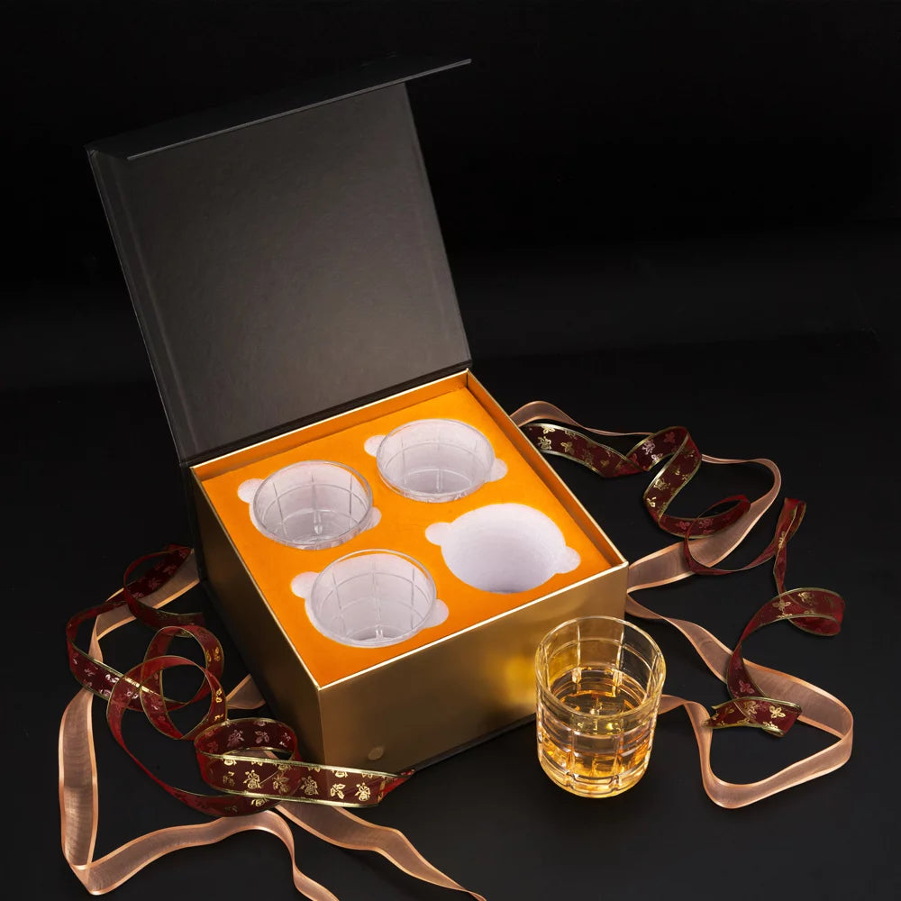 Clear Old Fashioned Whiskey Glasses Set of 4 F138