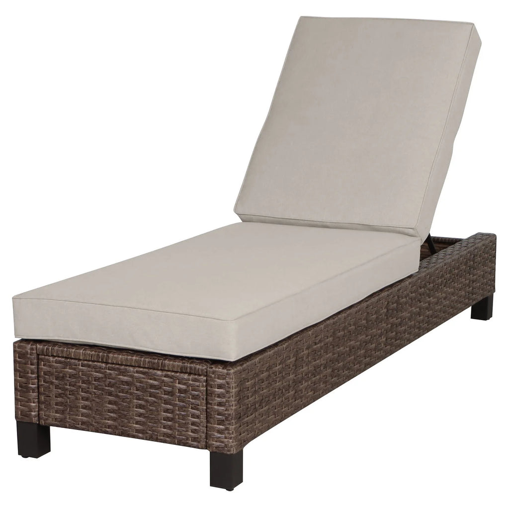 Gray Outdoor Chaise Lounge Chair D683