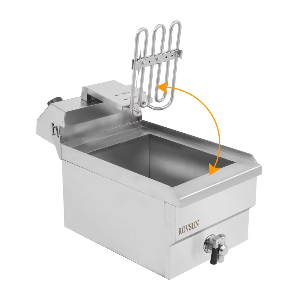 12.5QT Stainless Steel Electric Deep Fryer U4072