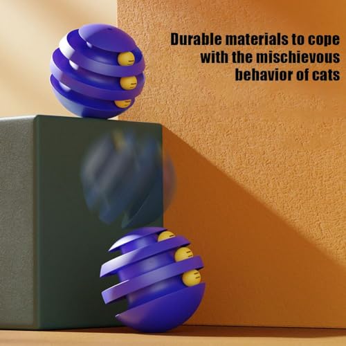 3 Tier Cat Turntable Tumbler Toy with Moving Balls (deep Blue) P68994