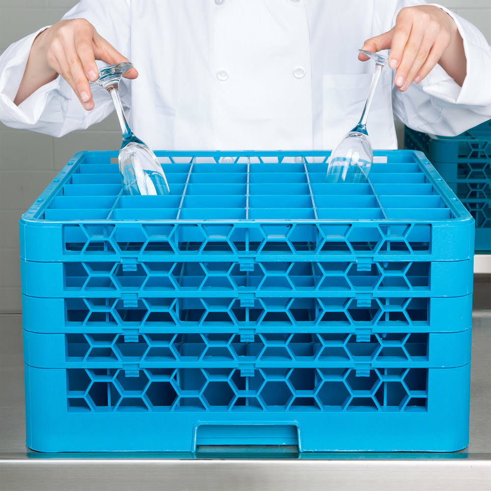 36 Compartment Glass Rack with 4 Extenders X662