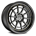 Black with Gold Rivets Wheels K694