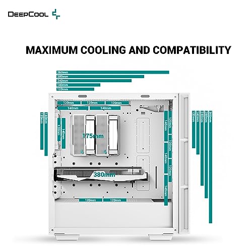 High-Airflow Mid-Tower ATX PC Case with Tempered Glass Side Panel O8586
