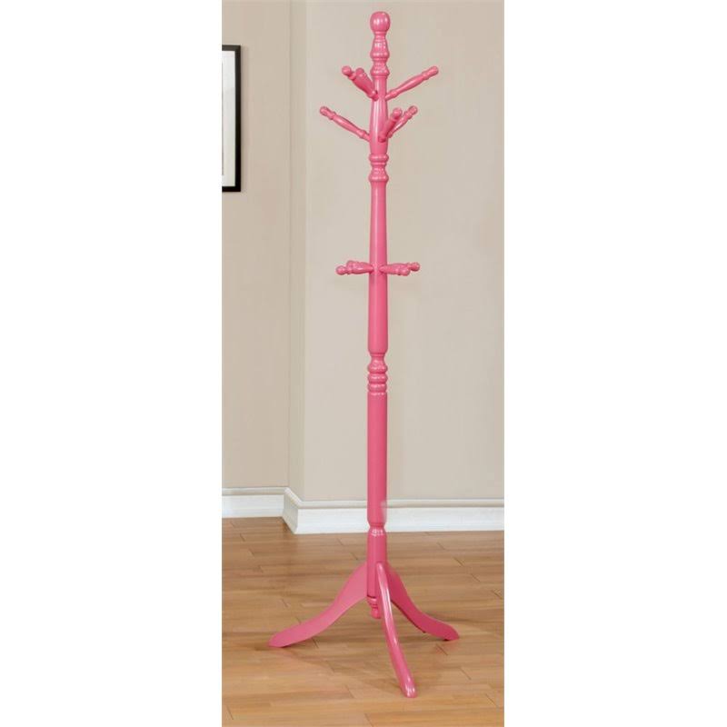 Pink Wood Kids Coat Rack I97402