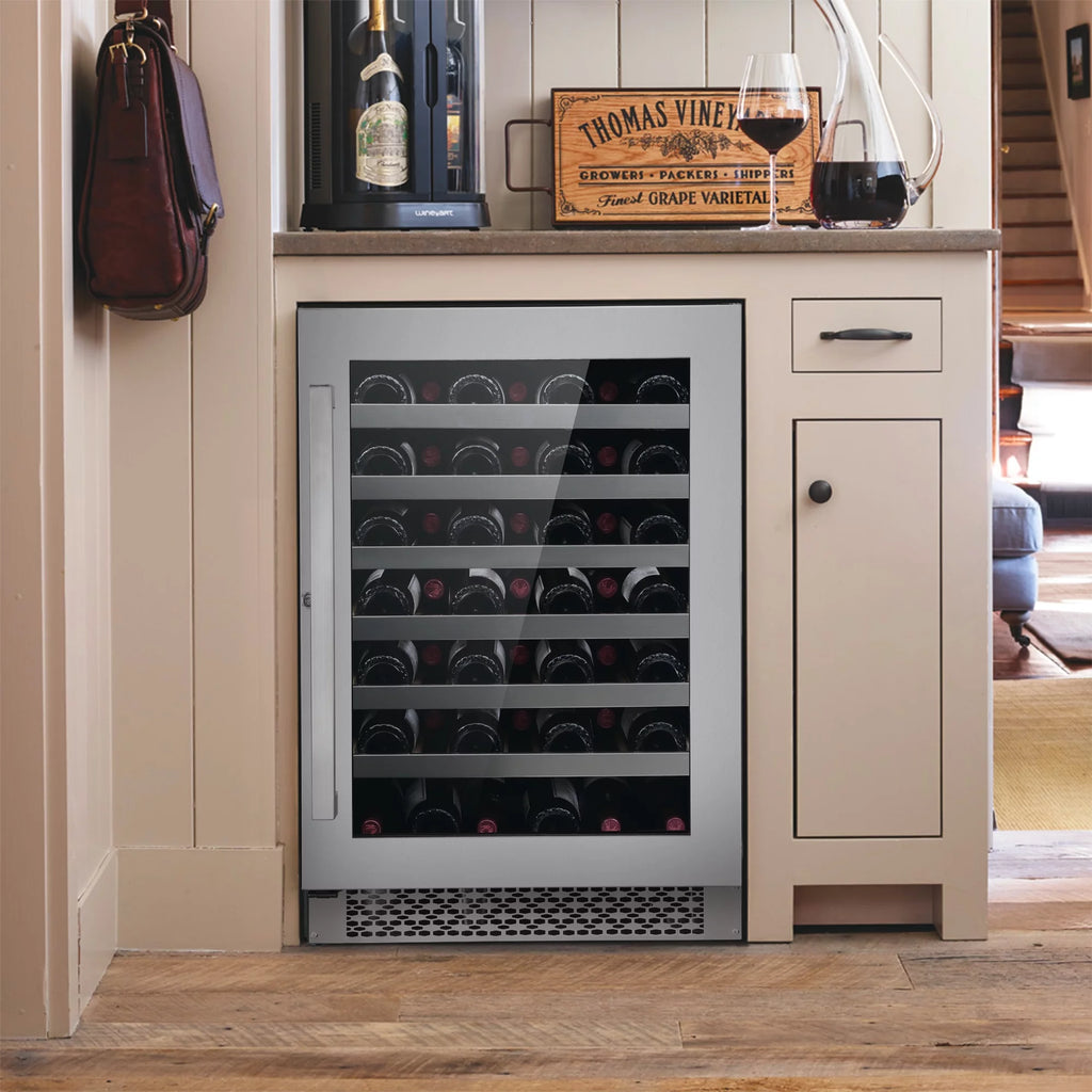 3 Piece Kitchen Appliance Package with Gas Range Range Hood and Wine Refrigerator I823642