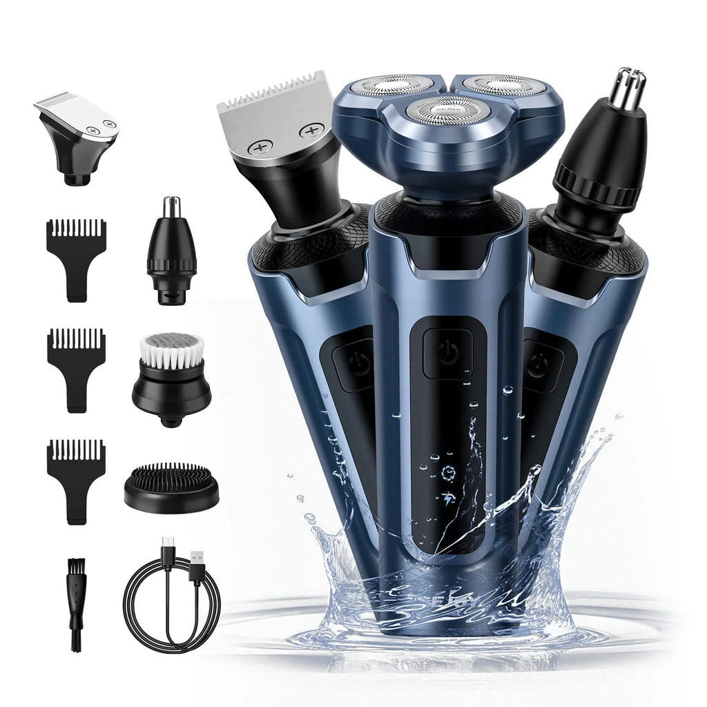 Men's 5 in 1 Cordless Rechargeable Waterproof Electric Shaver V635400