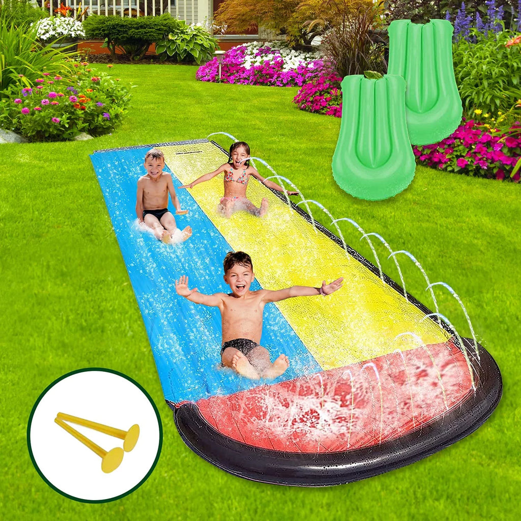 15.5Ft Inflatable Lawn Water Slide and Crash Pad A850