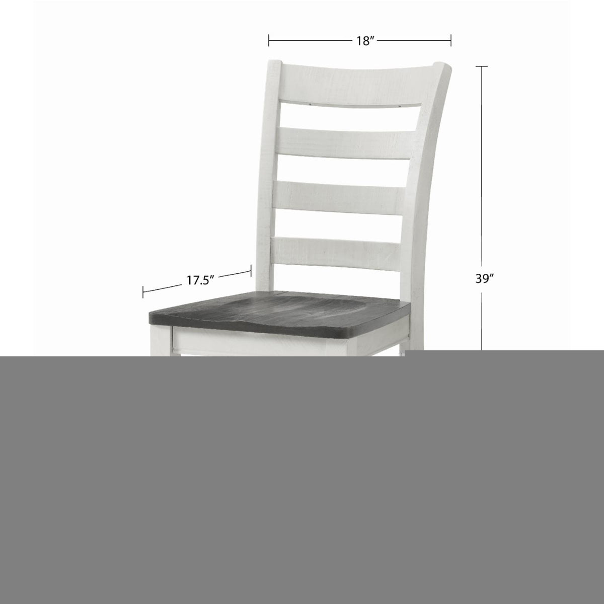 White Solid Wood Dining Chair Set of 2 C170236