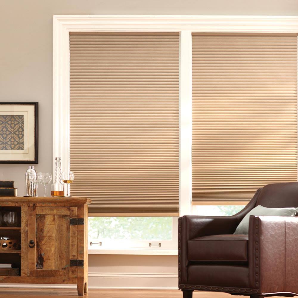 Latte Cordless Blackout Cellular Shade 57.25 in. W x 72 in. L N831278