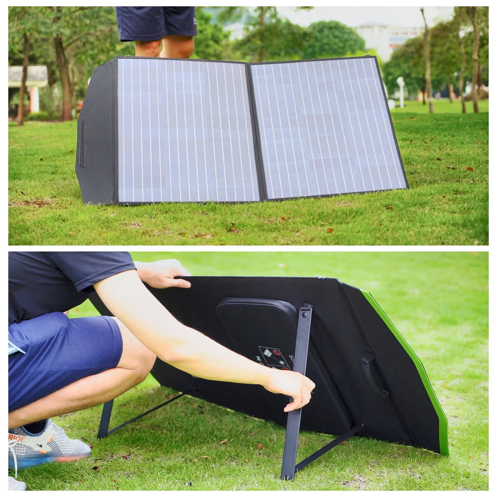 2000 Watt 1500Wh Portable Solar Generator Kit with 4 Pack 100W Foldable Solar Panel L8919