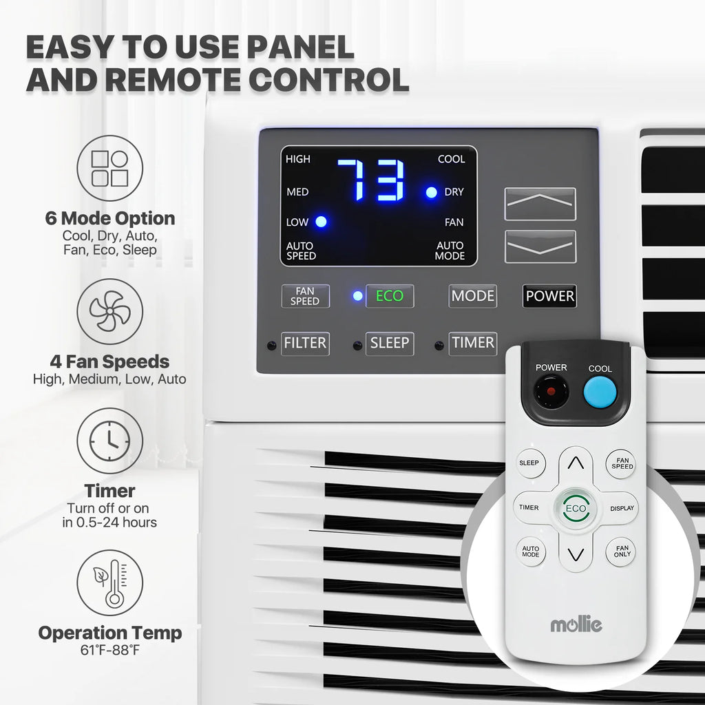 5,000 BTU Mechanical Window Air Conditioner with Multi-Speed Fan, White X642