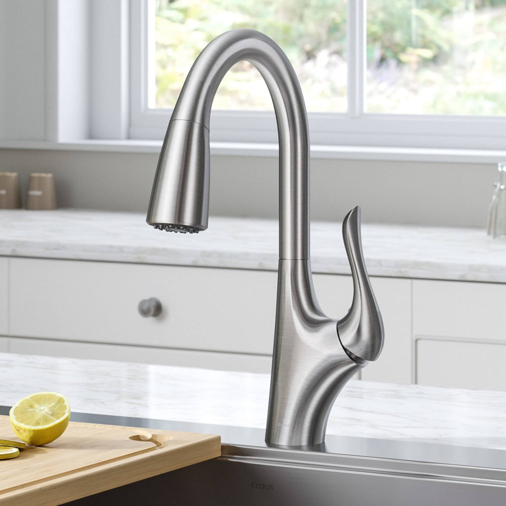 Stainless Steel Single Handle Pull-Down Kitchen Faucet H13485