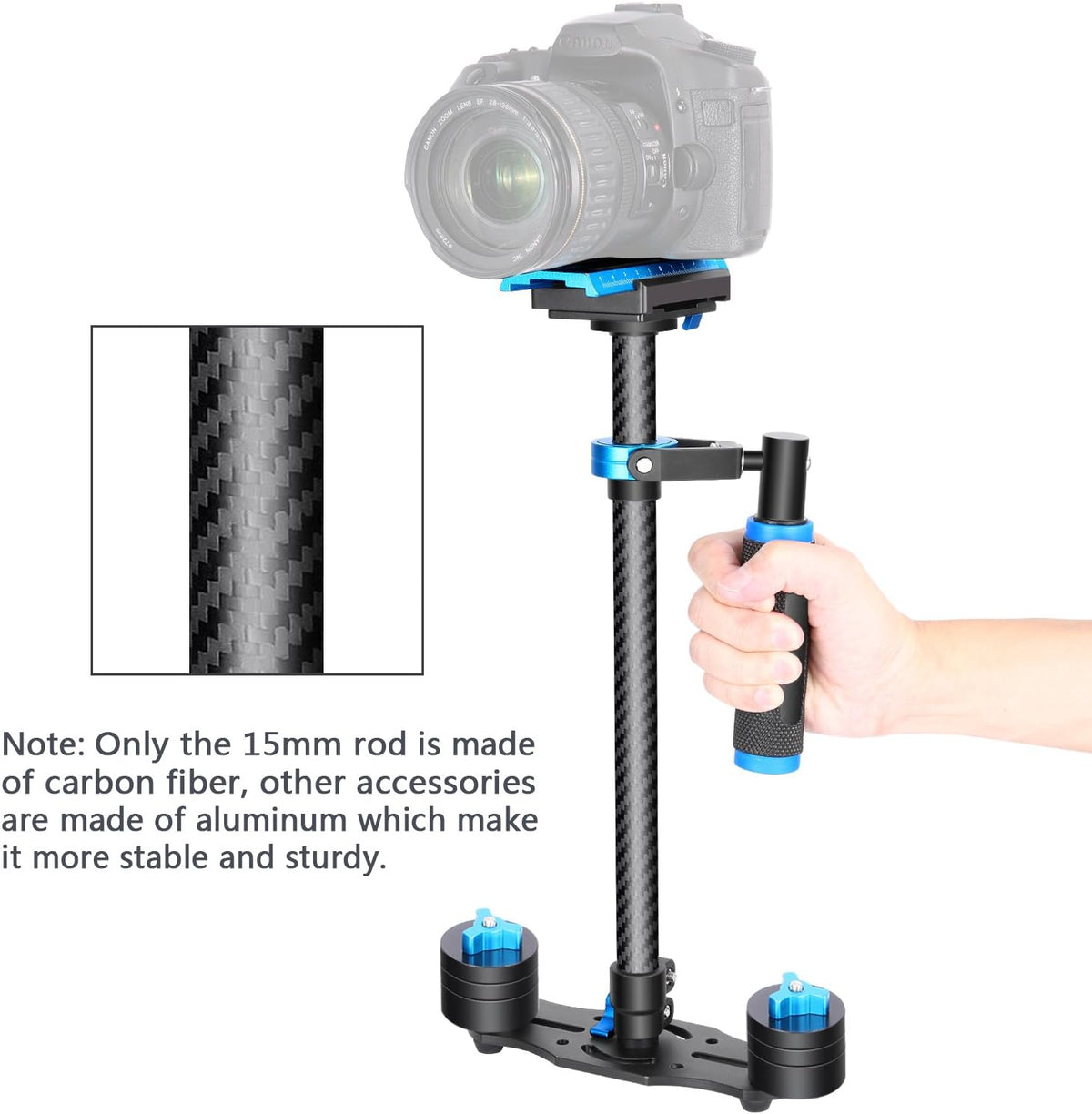 Carbon Fiber Handheld Stabilizer with Quick Release Plate, Pack of 2 U798