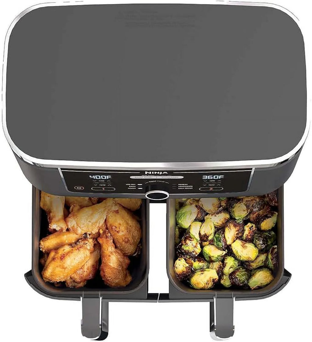 Ninja Foodi 6 in1 10qt XL 2 Basket Air Fryer DualZone Technology - Grey K409